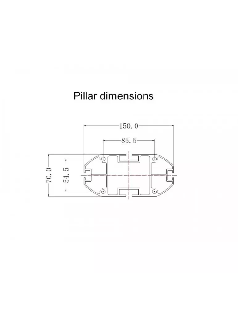 MULTIBRACKETS 6368 Bildschirmständer Multibrackets Public Display Stand Pillar 210cm - inkl. 220 V-Stromschiene MULTIBRACKETS