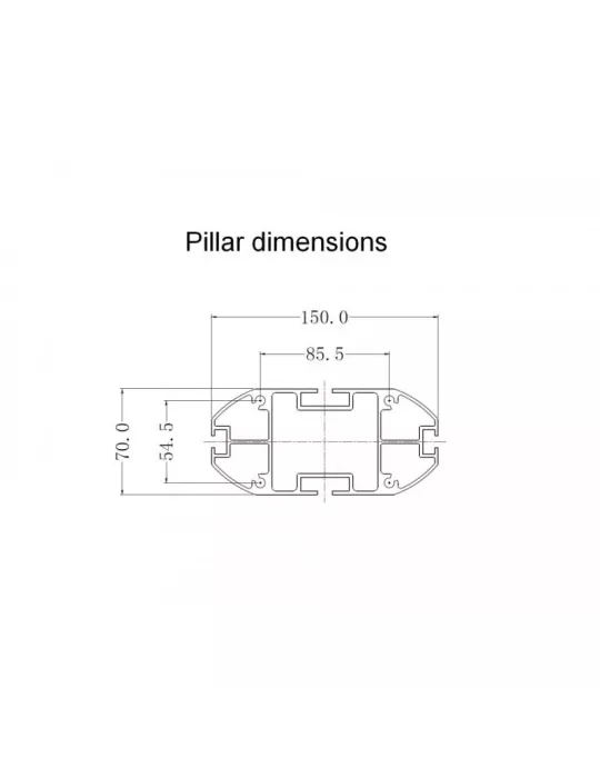 MULTIBRACKETS 6368 Multibrackets Public Display Stand Pillar 210cm - incluye barra de alimentación de 220 V MULTIBRACKETS MUL6
