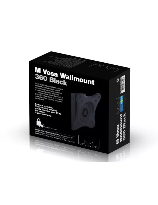 MULTIBRACKETS 3497 Multibrackets WallMount 360 Negro soporte de pared articulado para monitor de 15 - 32  - Carga 5kg Vesa Max