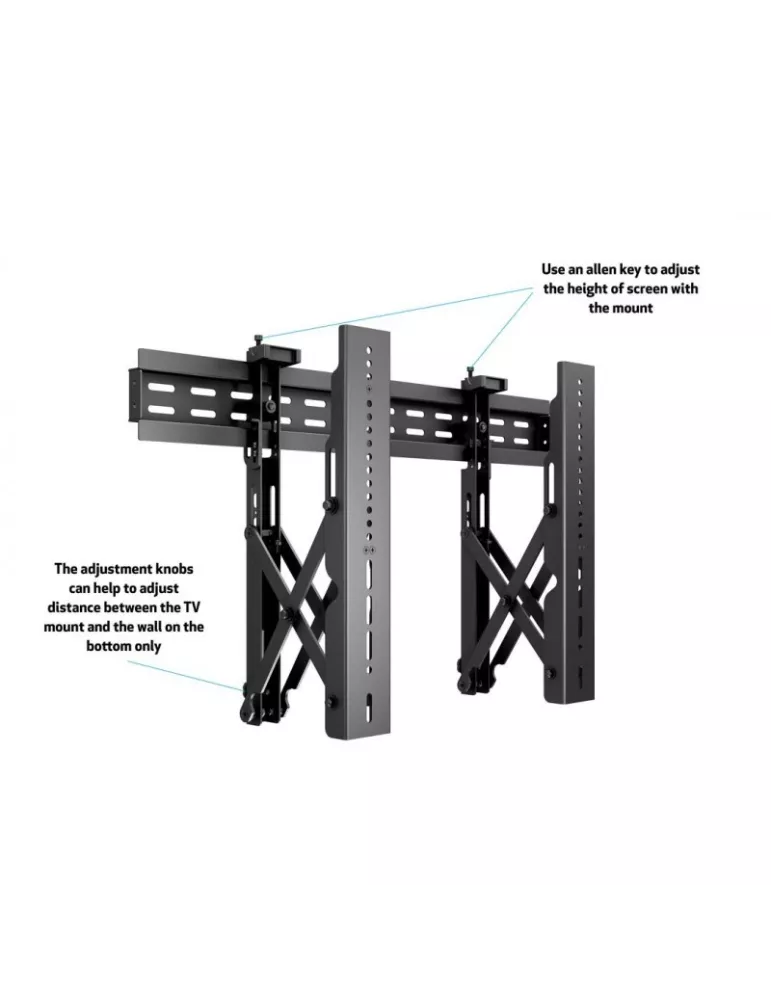 MULTIBRACKETS 0513 Support mural Multibrackets Public Video Wall Mount Push - écran 40-70" VESA Max 600x400