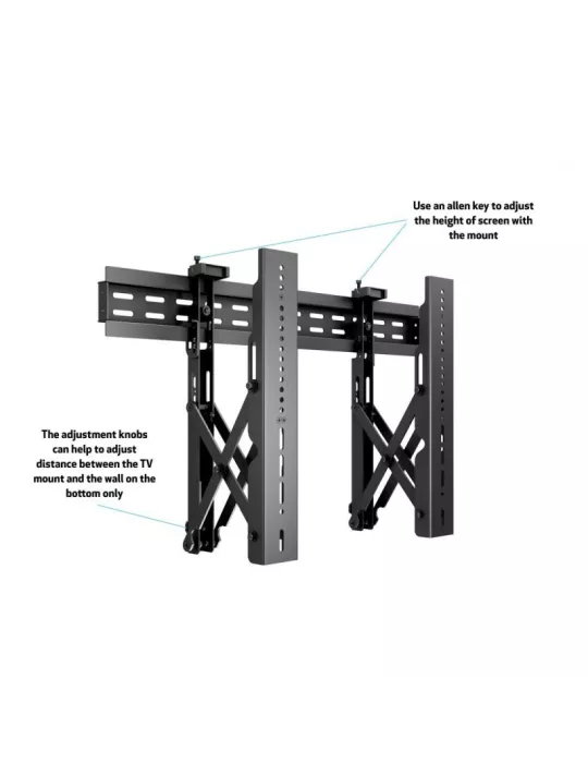 MULTIBRACKETS 0513 Support mural Multibrackets Public Video Wall Mount Push - écran 40-70" VESA Max 600x400