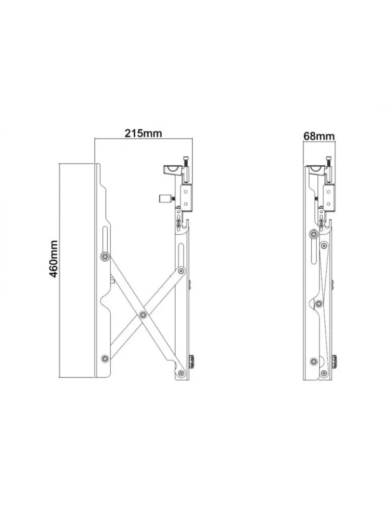 MULTIBRACKETS 0513 Support mural Multibrackets Public Video Wall Mount Push - écran 40-70" VESA Max 600x400
