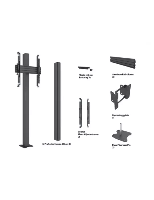 MULTIBRACKETS 0280 Adjustable floor mount Multibrackets MBFC1U 150 Floormount Column Pro - 32 -65  screen VESA Max 400x400 MUL