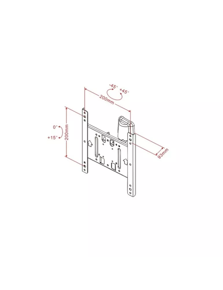 MULTIBRACKETS 7303 Support mural inclinable et rotative Multibrackets Flexarm Tilt & Turn I - écran 15"- 32" VESA Max 200x200