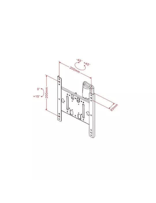 MULTIBRACKETS 7303 Support mural inclinable et rotative Multibrackets Flexarm Tilt & Turn I - écran 15"- 32" VESA Max 200x200