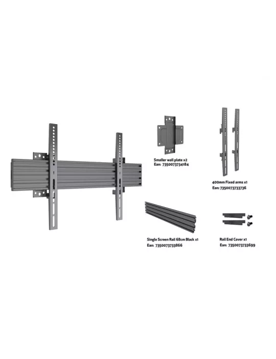 MULTIBRACKETS 3996 Multibrackets Wallmount Pro MBW1U Fijo Negro - Pantalla de 40 -75  VESA Máx. 600x400 MULTIBRACKETS MUL3996