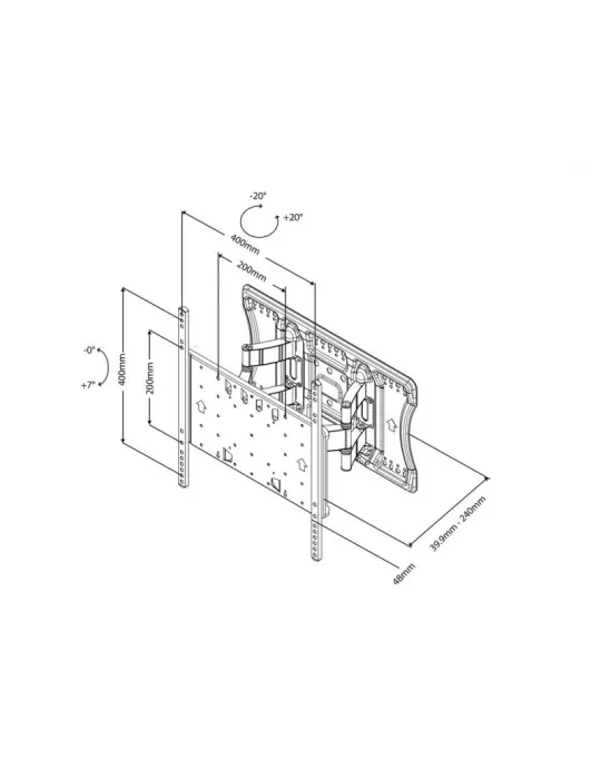 MULTIBRACKETS 5101 Multibrackets Super Slim Tilt   Turn wall mount - 40 -85  screen VESA Max 400x400 MULTIBRACKETS MUL5101 | M