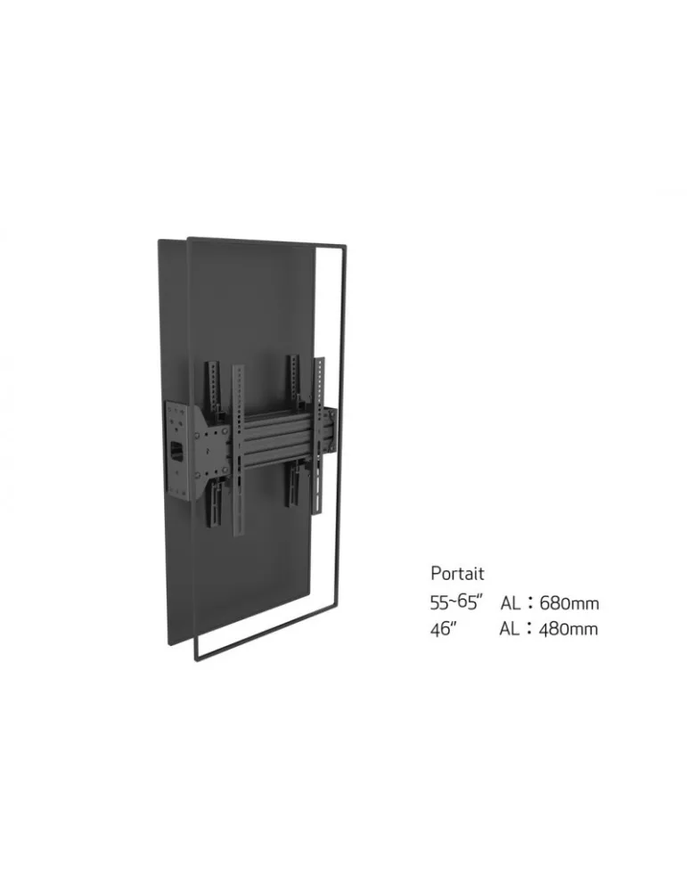 MULTIBRACKETS 7345 Plaque murale pour affichage de 2 ecrans dos à dos  Back to back display plate from wall