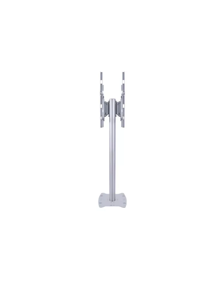 MULTIBRACKETS 5408 Support sol 2x ecrans dos à dos Multibrackets Public Display Stand 165 HD Back to Back Silver - écran 46"-63