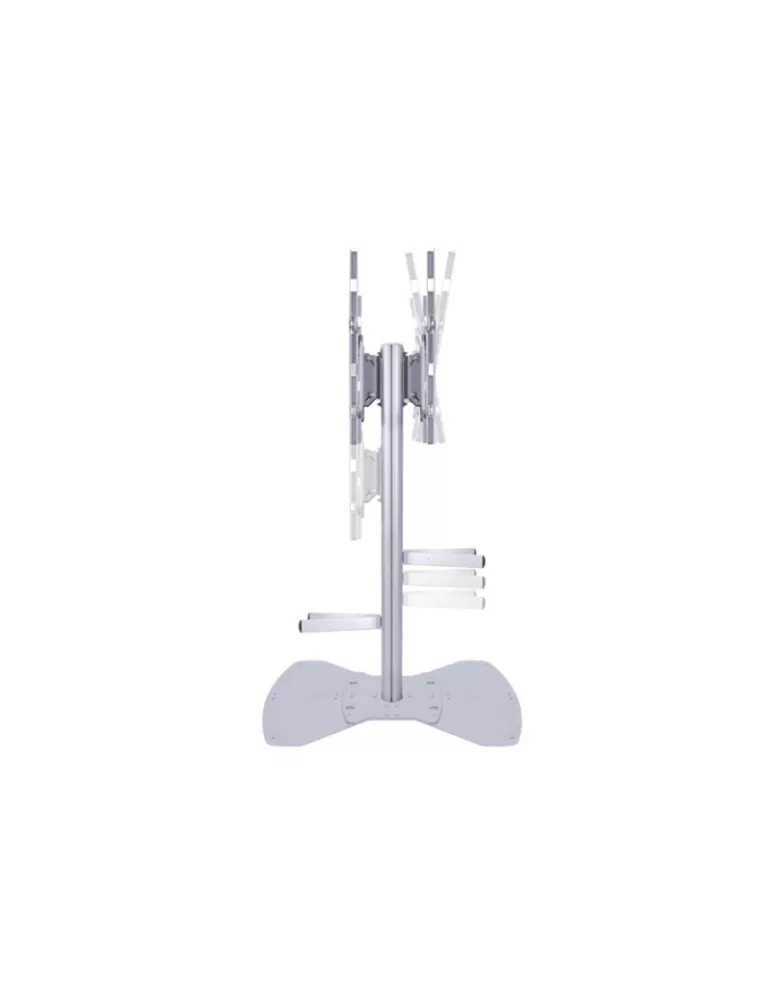 MULTIBRACKETS 5408 Support sol 2x ecrans dos à dos Multibrackets Public Display Stand 165 HD Back to Back Silver - écran 46"-63