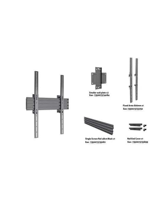 MULTIBRACKETS 6935 Feste Wandhalterung Multibrackets Wallmount Pro MBW1UP Fixed Black - Bildschirm 40 -100  VESA Max 400x600 M