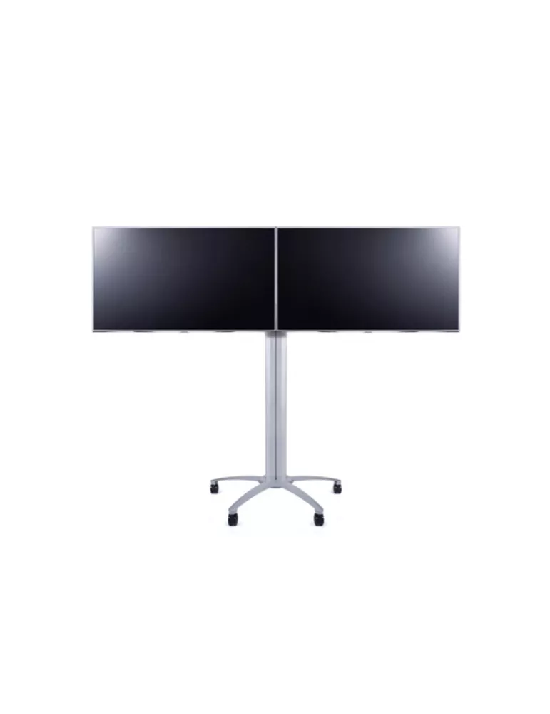 MULTIBRACKETS 7808 Bildschirmständer Multibrackets Public Display Stand Dual Screen Mount Silber - 2 Bildschirme 40 -55  VESA