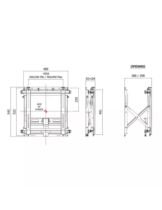 MULTIBRACKETS 5792 Wandhalterung Multibrackets Public Video Wall Mount Glide HD - Bildschirm 40  - 70  VESA Max 400x400 MULTIB