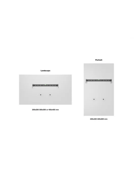 MULTIBRACKETS 4159 Support mural fixe sécurisé noir pour écran Portrait : 43-65" ou Paysage : 32-65"