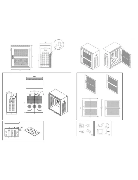 MULTIBRACKETS 7673 Armoire de rangement  sécurisée en acier pour serie FLOORSTAND