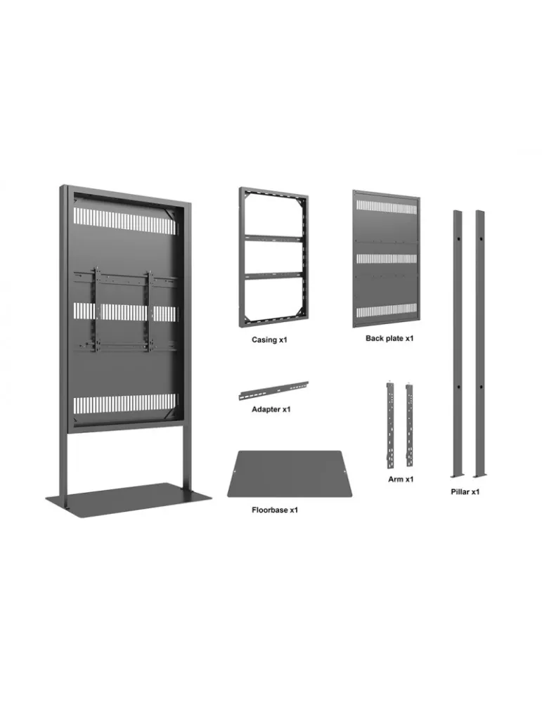 MULTIBRACKETS 6930 Cabine Totem Intérieur Enclosure 65   Floorbase Indoor REF  MULTIBRACKETS MUL6930 | MusicGoodDeal