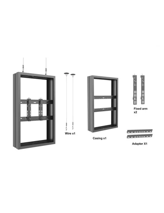 MULTIBRACKETS 6374 Caisson avec elingues Multibrackets Caja 43  Cable Medium B2B Negro - Pantalla 43  VESA Max 600x400 MULTIBR