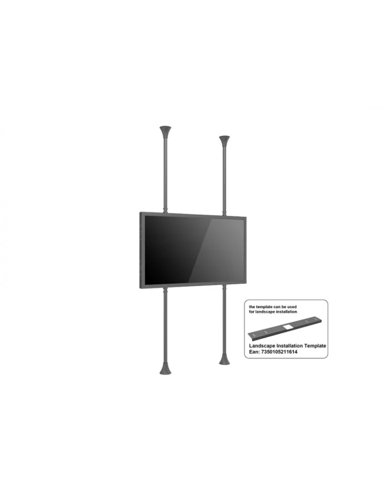 MULTIBRACKETS 5735 Support sol plafond avec caisson Multibrackets Enclosure 75  Floor to Ceiling Medium Black - 75  screen VES