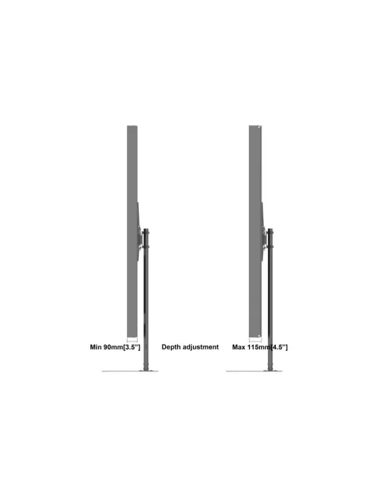 MULTIBRACKETS 0031 Caisson sur pied pour ecran 86"  Dual Pole Enclosure 86" H-Brightness Floorbase