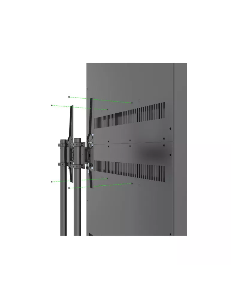 MULTIBRACKETS 0031 Caisson sur pied pour ecran 86"  Dual Pole Enclosure 86" H-Brightness Floorbase