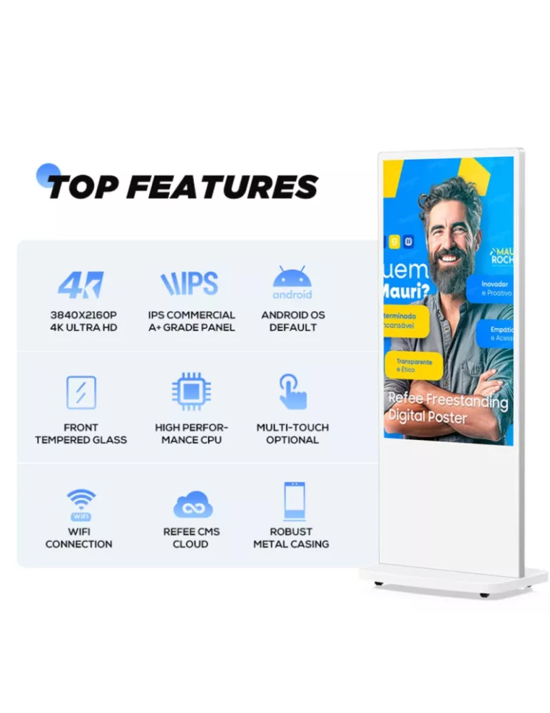 REFEE ID55AFA Totem Autoportant 55''   UHD 3840x2160 400/cdm2