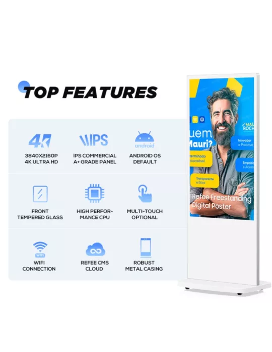 REFEE ID55AFA Totem Autoportant 55''   UHD 3840x2160 400/cdm2