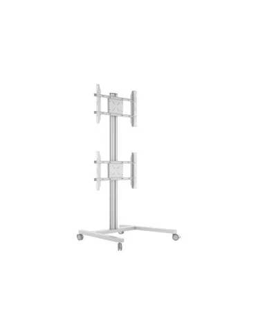 MULTIBRACKETS 2222 Mobiler Ständer Multibrackets Display Stand 180 Dual Vertical Silver - 2 Bildschirme 32 -55  VESA Max 700x4