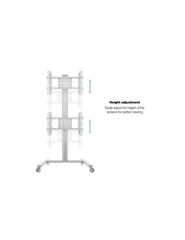 MULTIBRACKETS 2222 Soporte de pantalla Multibrackets 180 Dual Vertical Plata - 2 pantallas 32 -55  VESA Máx 700x400 MULTIBRACK