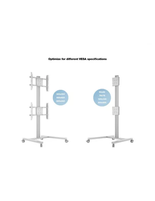 MULTIBRACKETS 2222 Multibrackets Display Stand 180 Dual Vertical Silver - 2 displays 32 -55  VESA Max 700x400 MULTIBRACKETS MU