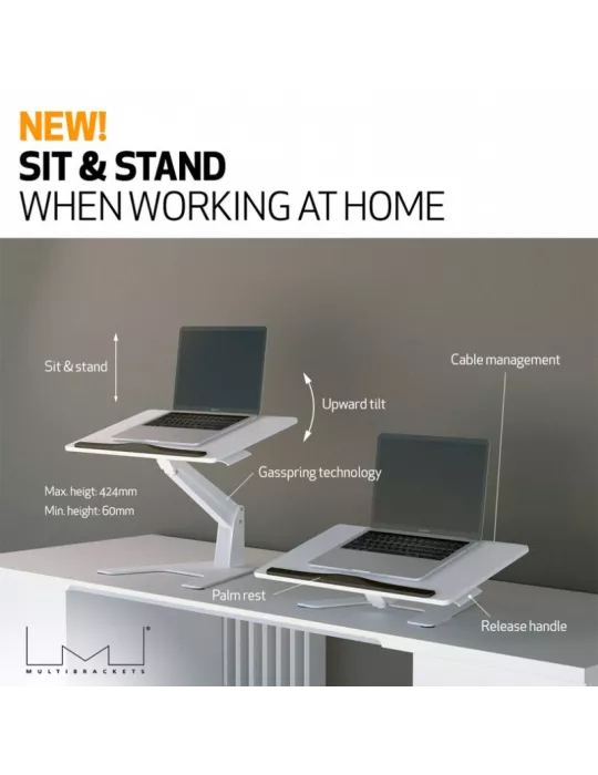 MULTIBRACKETS 9141 Tabletop computer support Multibrackets Laptop Workstation Charge 10Kg MULTIBRACKETS MUL9141 | MusicGoodDea