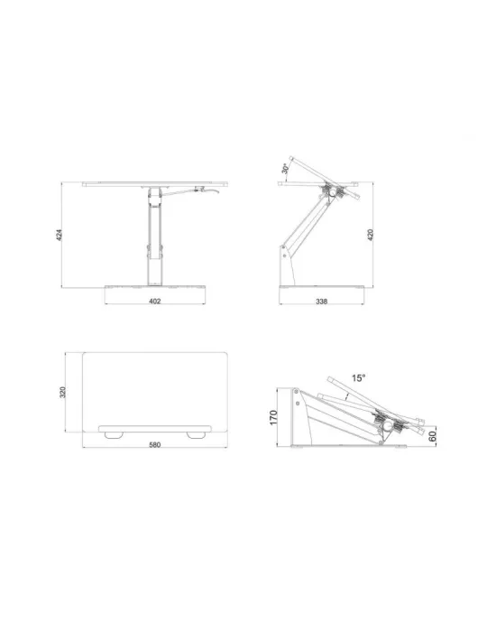 MULTIBRACKETS 9141 Tabletop computer support Multibrackets Laptop Workstation Charge 10Kg MULTIBRACKETS MUL9141 | MusicGoodDea