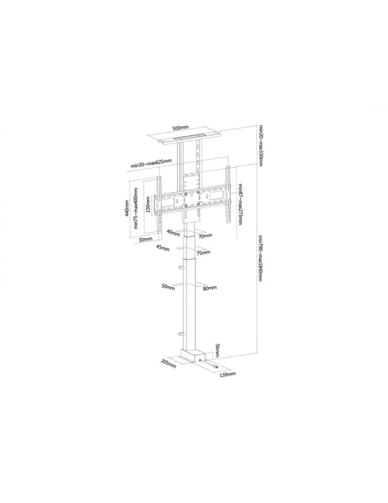 MULTIBRACKETS 4066 Motorized Multibrackets - screen 37- 80   Vesa Max 600x400 REF MULTIBRACKETS MUL4066 | MusicGoodDeal