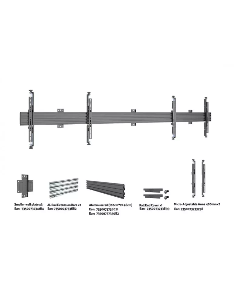 MULTIBRACKETS 5773 Support mural Multibrackets Wallmount Pro MBW2UHD - 2 écrans 65"-75" VESA Max 600x400