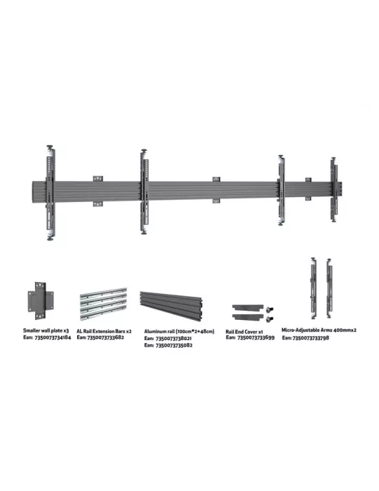 MULTIBRACKETS 5773 Support mural Multibrackets Wallmount Pro MBW2UHD - 2 écrans 65"-75" VESA Max 600x400