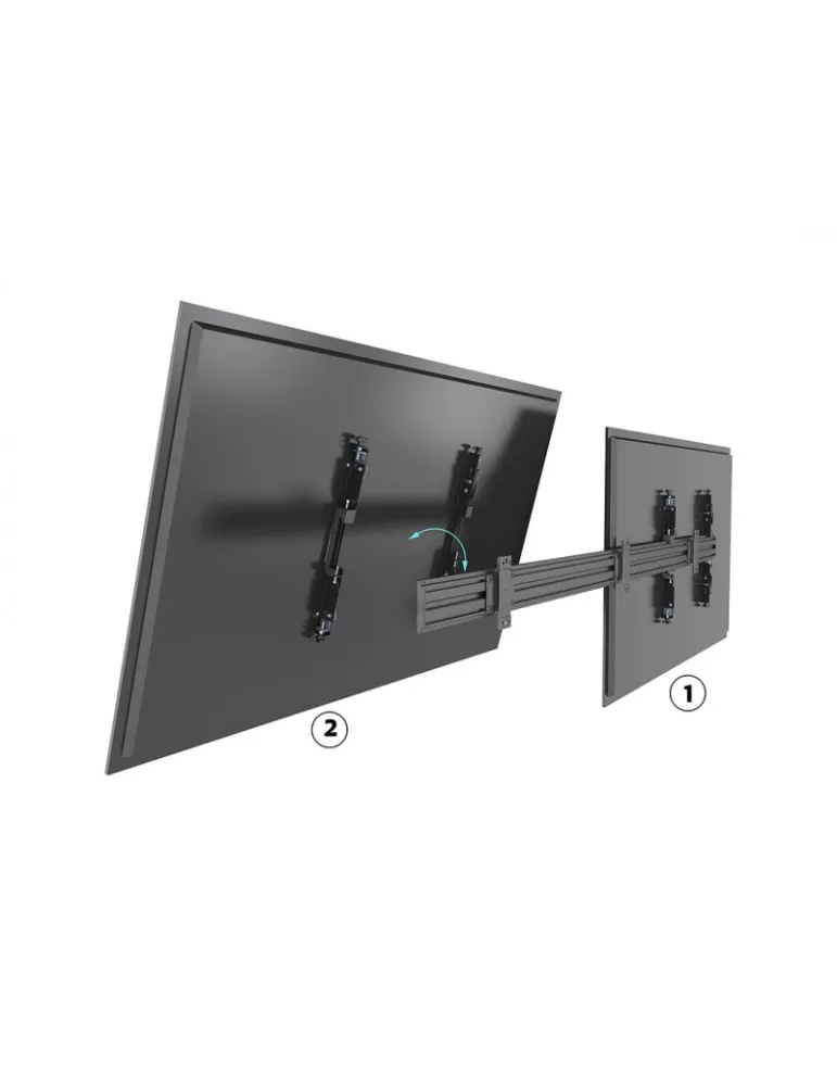 MULTIBRACKETS 5773 Wandhalterung Multibrackets Wallmount Pro MBW2UHD - 2 Bildschirme 65 -75  VESA Max 600x400 MULTIBRACKETS MU