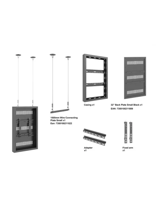 MULTIBRACKETS 3656 Cadre de protection Multibrackets Pro Series Enclosure 32'' VESA Max 400x400 avec elingues pour suspension e