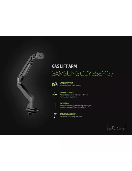 MULTIBRACKETS 3274 Support de table Multibrackets VESA Gas Lift Arm pour Samsung G7 32"