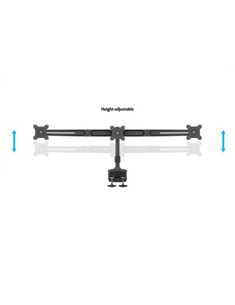MULTIBRACKETS 0372 Multibrackets VESA Desktopmount Triple Desk Clamp - 3 screens 15  - 24  VESA Max 100x100 MULTIBRACKETS MUL0