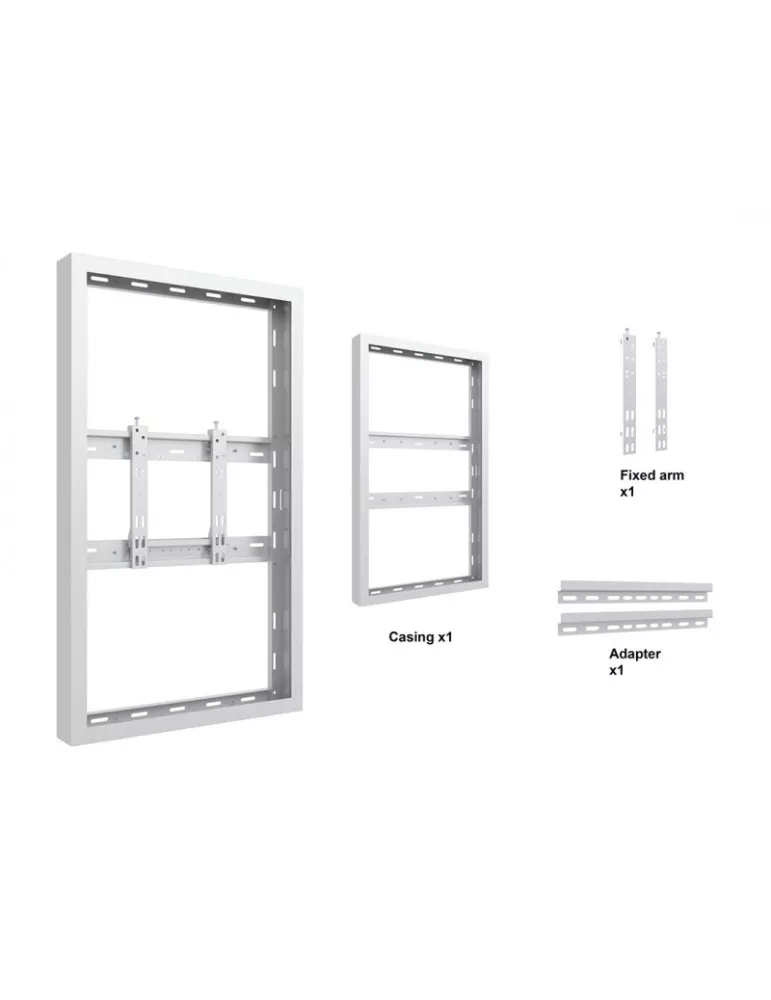 MULTIBRACKETS 1119 Caisson Multibrackets Enclosure Wall Small White - écran 43" VESA Max 300x200