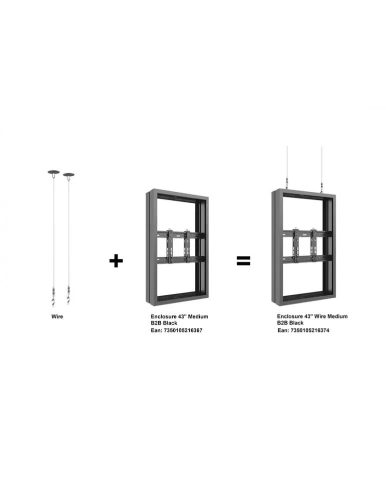 MULTIBRACKETS 6367 Caisson Multibrackets Enclosure 43  Medium B2B Black - 43  screen VESA Max 600x400 MULTIBRACKETS MUL6367 |