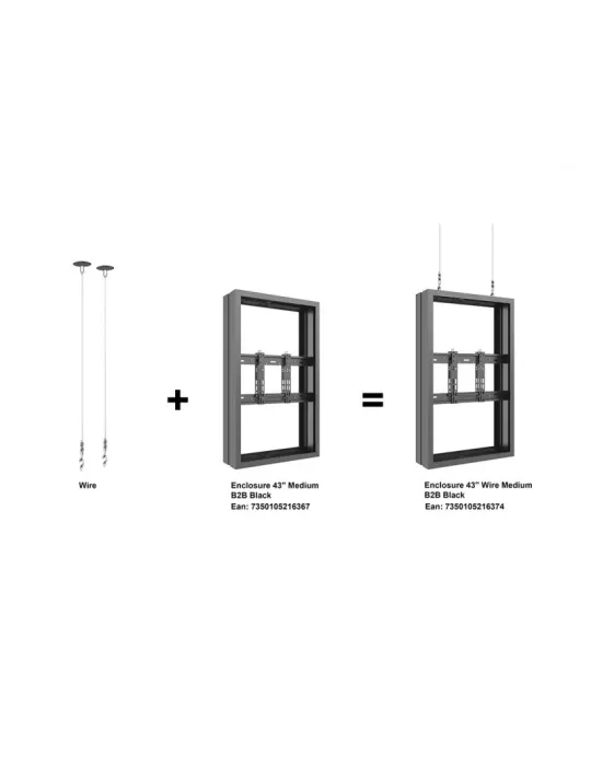 MULTIBRACKETS 6367 Caisson Multibrackets Enclosure 43  Medium B2B Black - 43  screen VESA Max 600x400 MULTIBRACKETS MUL6367 |