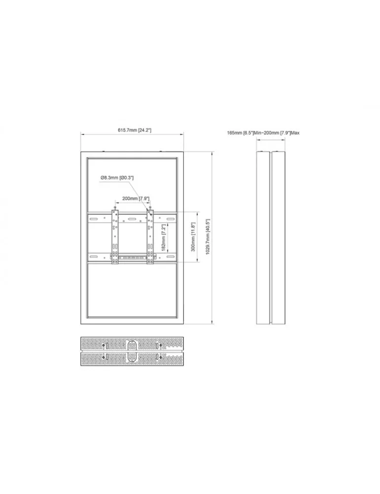 MULTIBRACKETS 6367 Caisson Multibrackets Enclosure 43  Medium B2B Black - 43  screen VESA Max 600x400 MULTIBRACKETS MUL6367 |