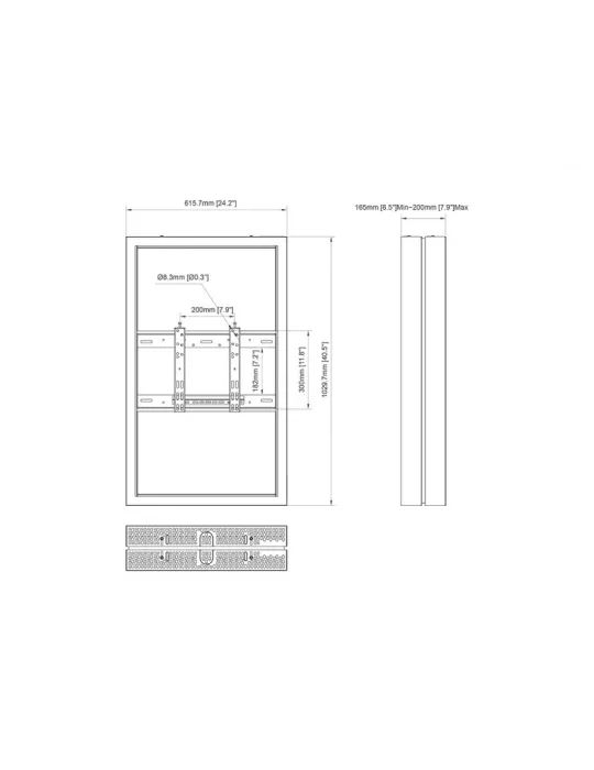 MULTIBRACKETS 6367 Caisson Multibrackets Enclosure 43  Medium B2B Black - 43  screen VESA Max 600x400 MULTIBRACKETS MUL6367 |