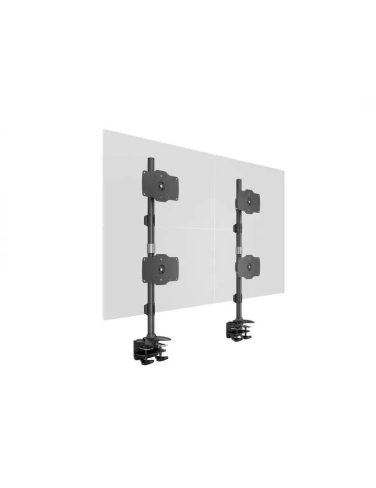 MULTIBRACKETS 2734 Support de table rotatif Multibrackets VESA Desktopmount Quad Vertical Desk Clamp - 4 écrans de 24" - 32" VE