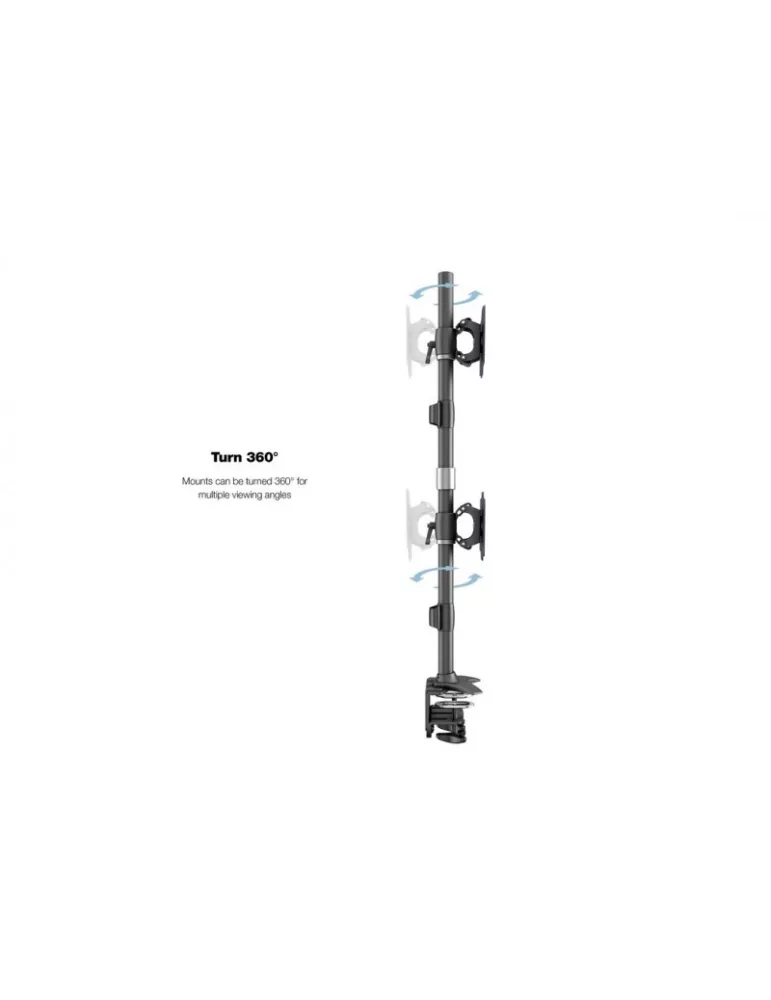 MULTIBRACKETS 2734 Multibrackets VESA Desktopmount Quad Vertical Desk Clamp - 4 screens from 24  - 32  VESA Max 200x100 MULTIB