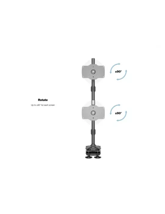 MULTIBRACKETS 2734 Multibrackets VESA Desktopmount Quad Vertical Desk Clamp - 4 pantallas 24  - 32  VESA Max 200x100 MULTIBRAC