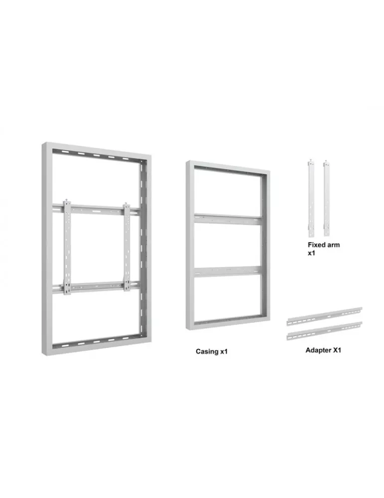 MULTIBRAQUETAS 1157 Caja Multisoportes Caisson Pared Mediana Blanca - Pantalla de 49  VESA Máx. 600 x 400 MULTIBRACKETS MUL115