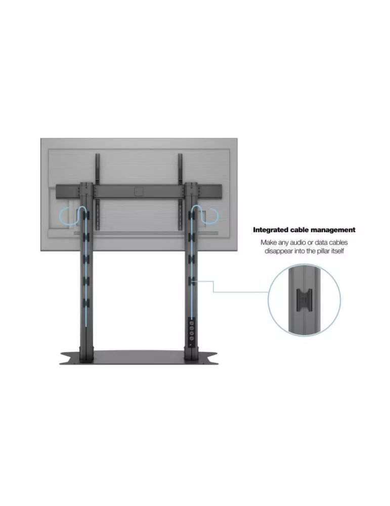 MULTIBRACKETS 3422 Support sol kit extension inclus Multibrackets Public Display Stand 210 Dual PillarFloorbase - écran 70"-110