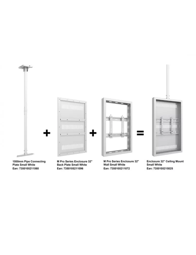 MULTIBRACKETS 5025 Caisson avec support plafond Multibrackets Enclosure 32  Ceiling Small White MULTIBRACKETS MUL5025 | MusicG