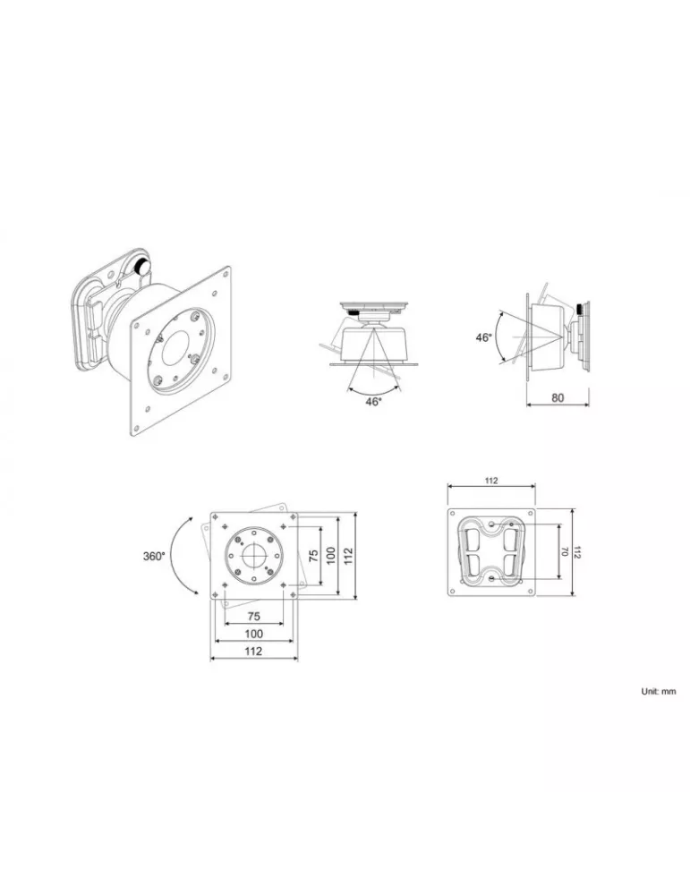 MULTIBRACKETS 2666 Multibrackets VESA 100x100 Soporte de pared para monitor tablet REF  MULTIBRACKETS MUL2666 | MusicGoodDeal
